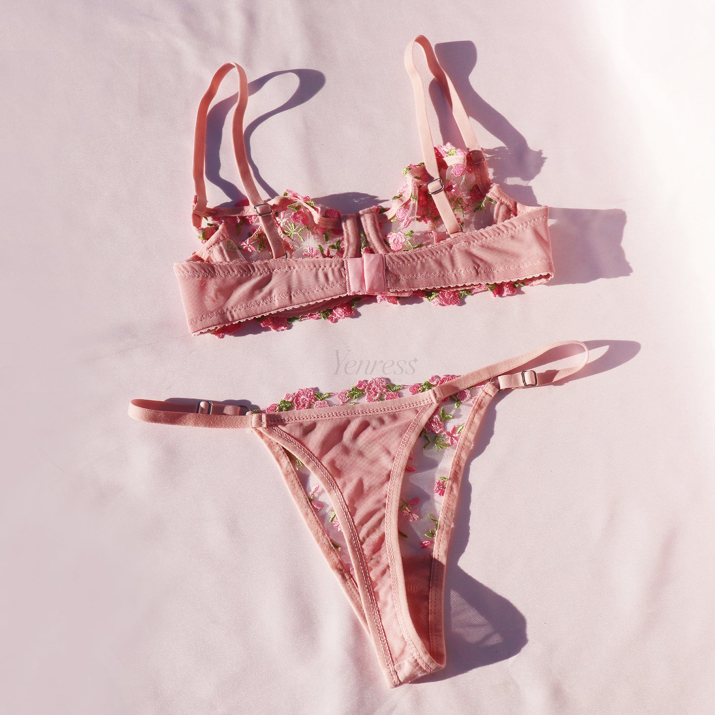 Pink Bouquet Lingerie Set