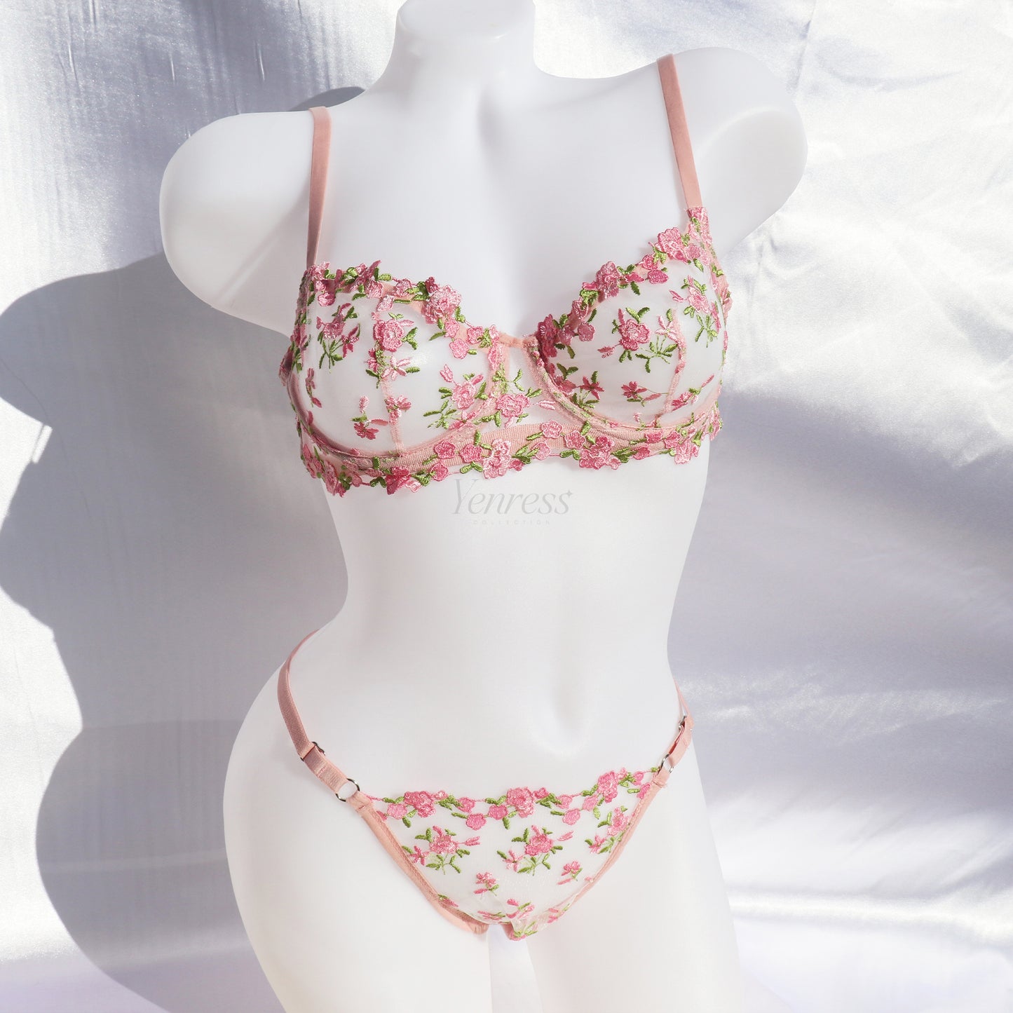 Pink Bouquet Lingerie Set