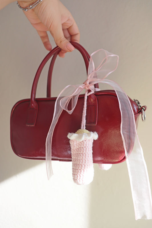Crochet Lipstick Bag Charm