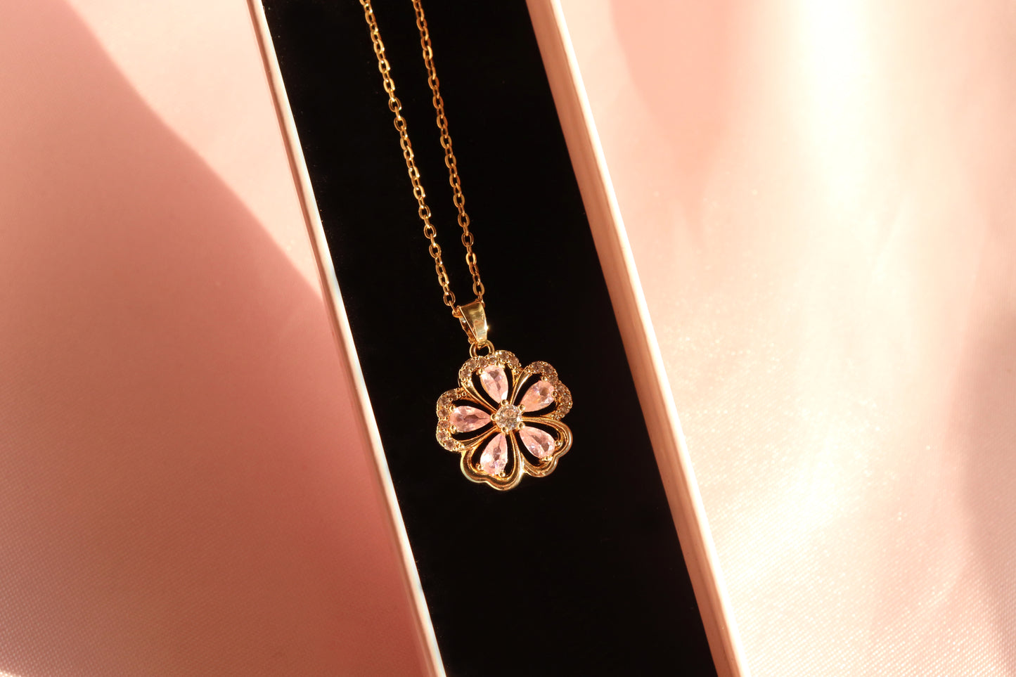 Pink Sundrop Necklace