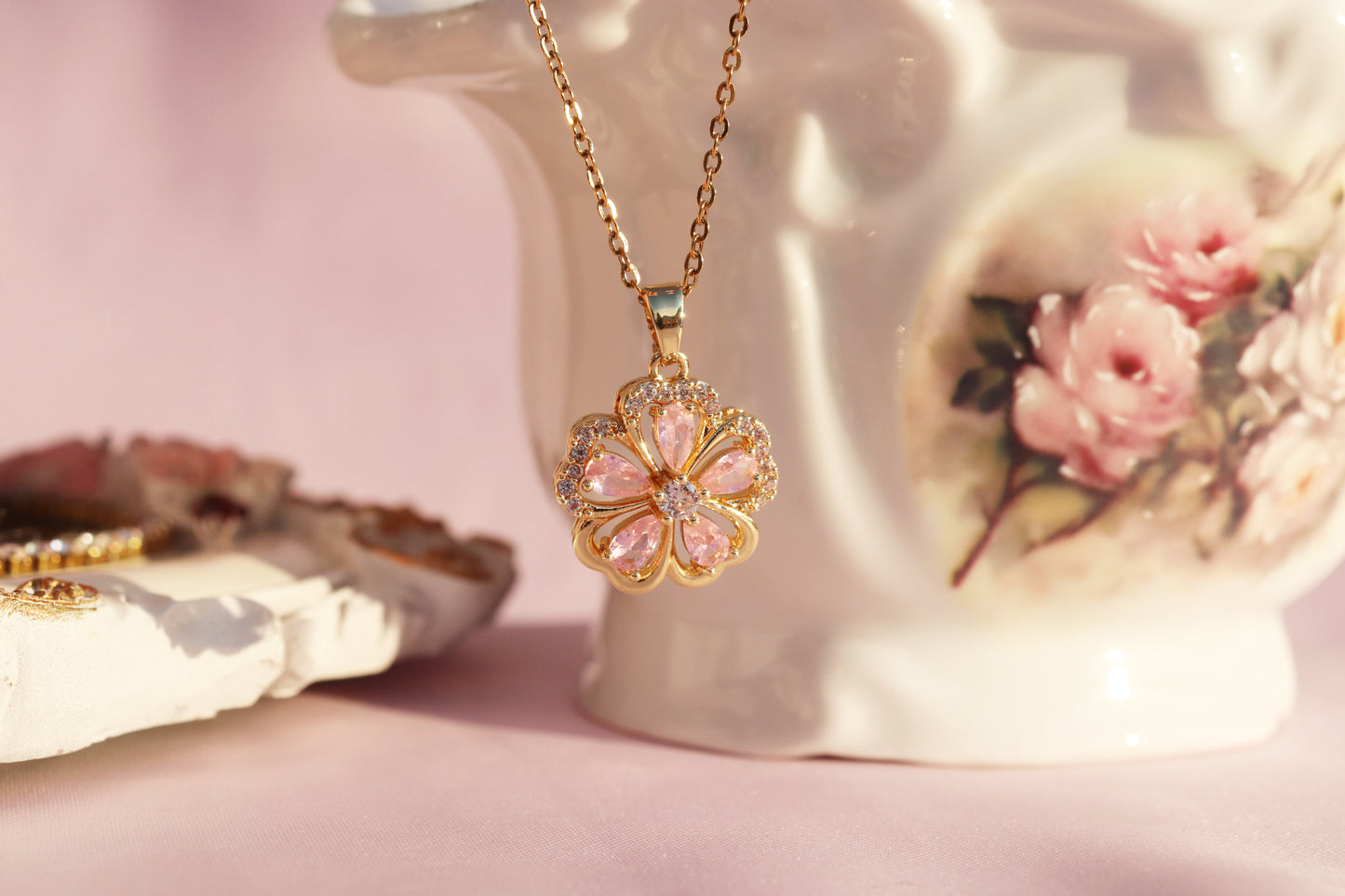 Pink Sundrop Necklace