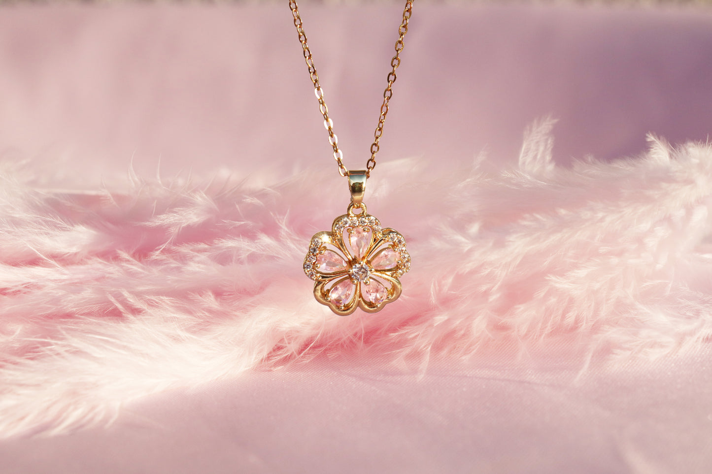 Pink Sundrop Necklace