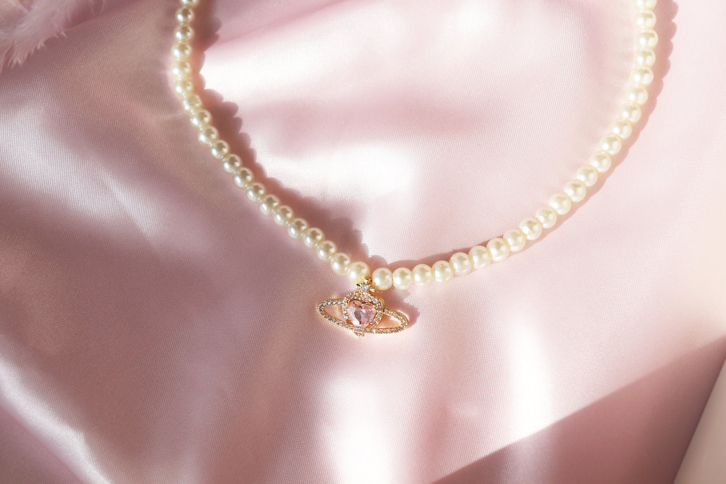 Saturn Pearl Necklace