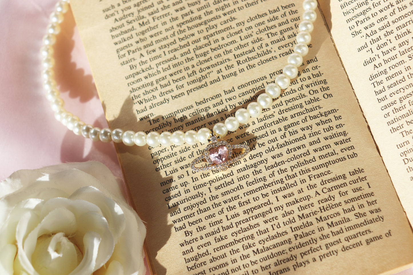 Saturn Pearl Necklace
