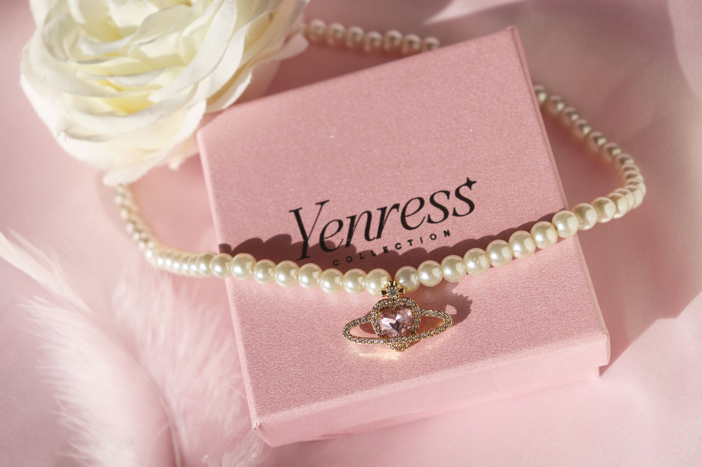 Saturn Pearl Necklace