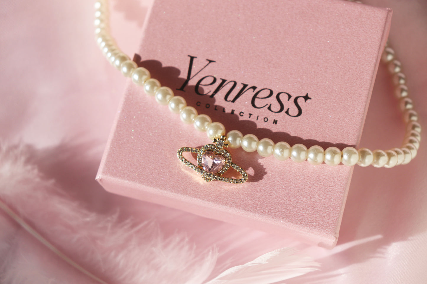 Saturn Pearl Necklace