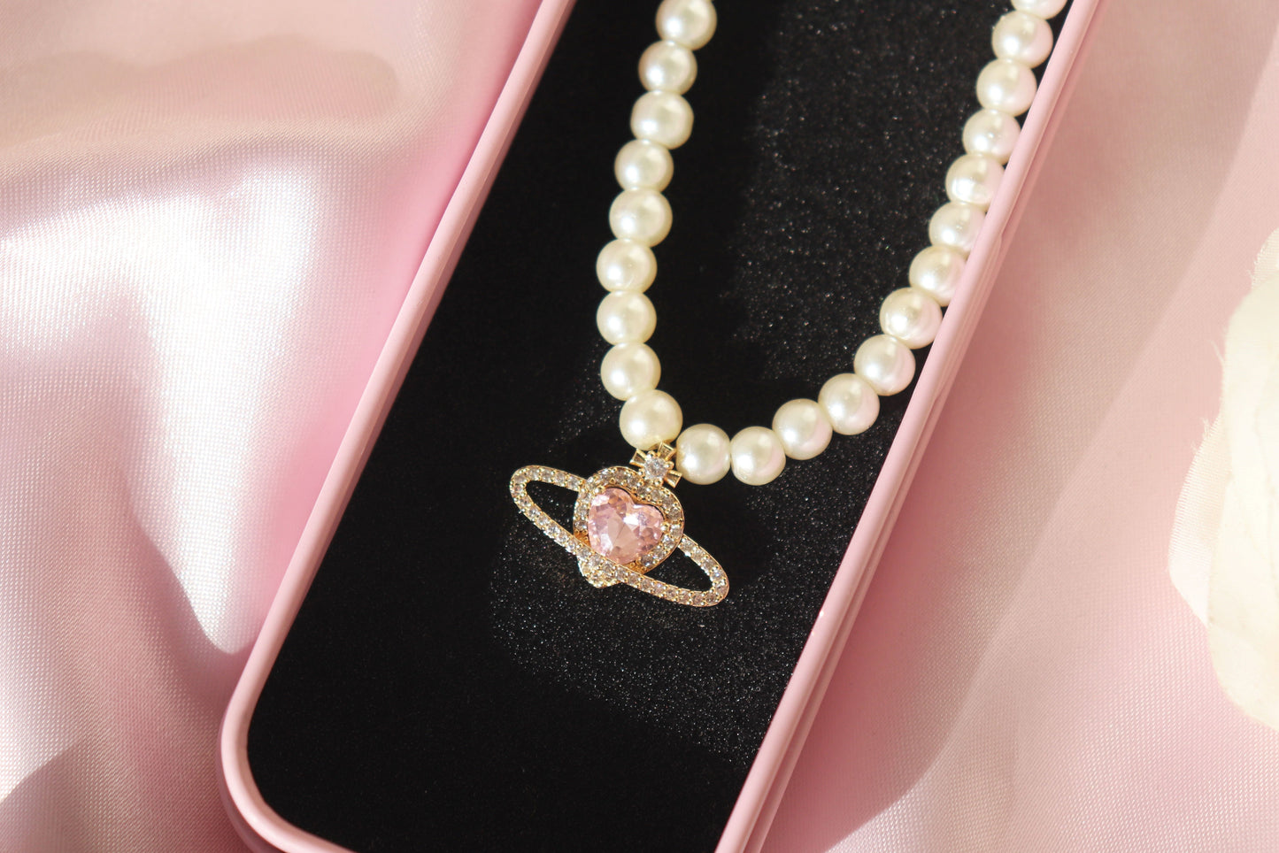Saturn Pearl Necklace