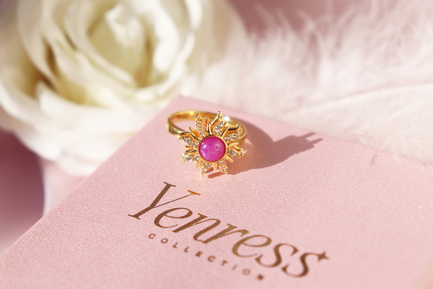 Spinning Rapunzel Sun Necklace & Ring Set