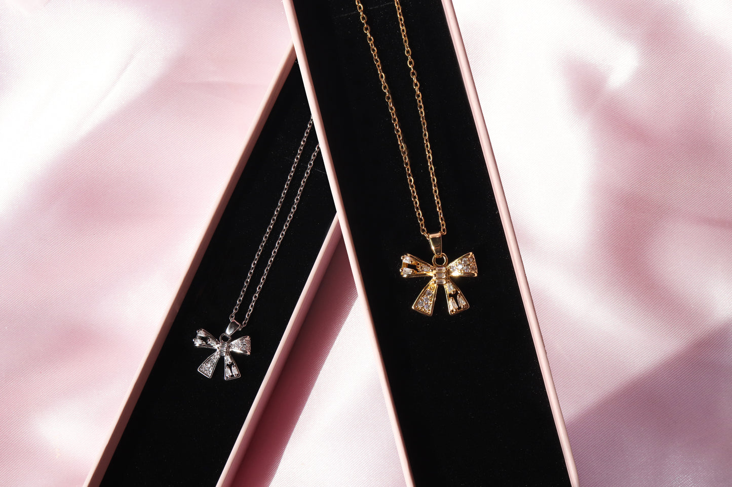 Coquette Ribbon Bow Necklace