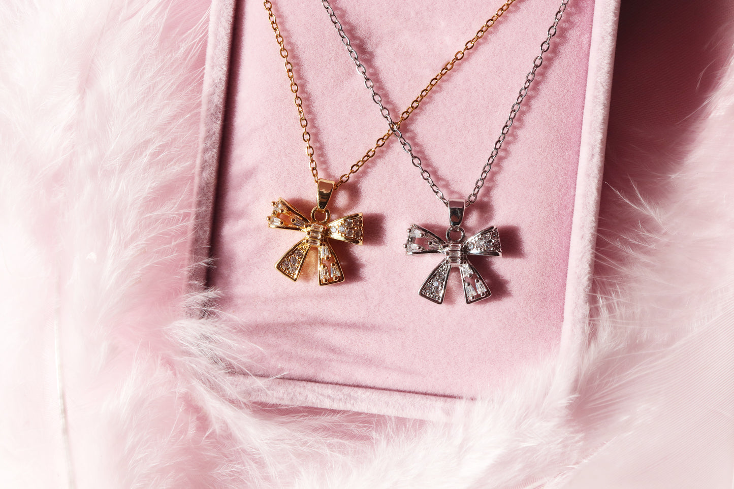 Coquette Ribbon Bow Necklace