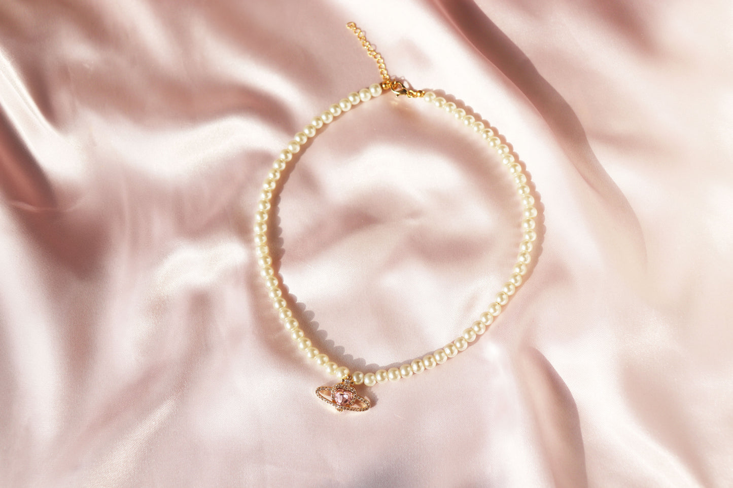 Saturn Pearl Necklace