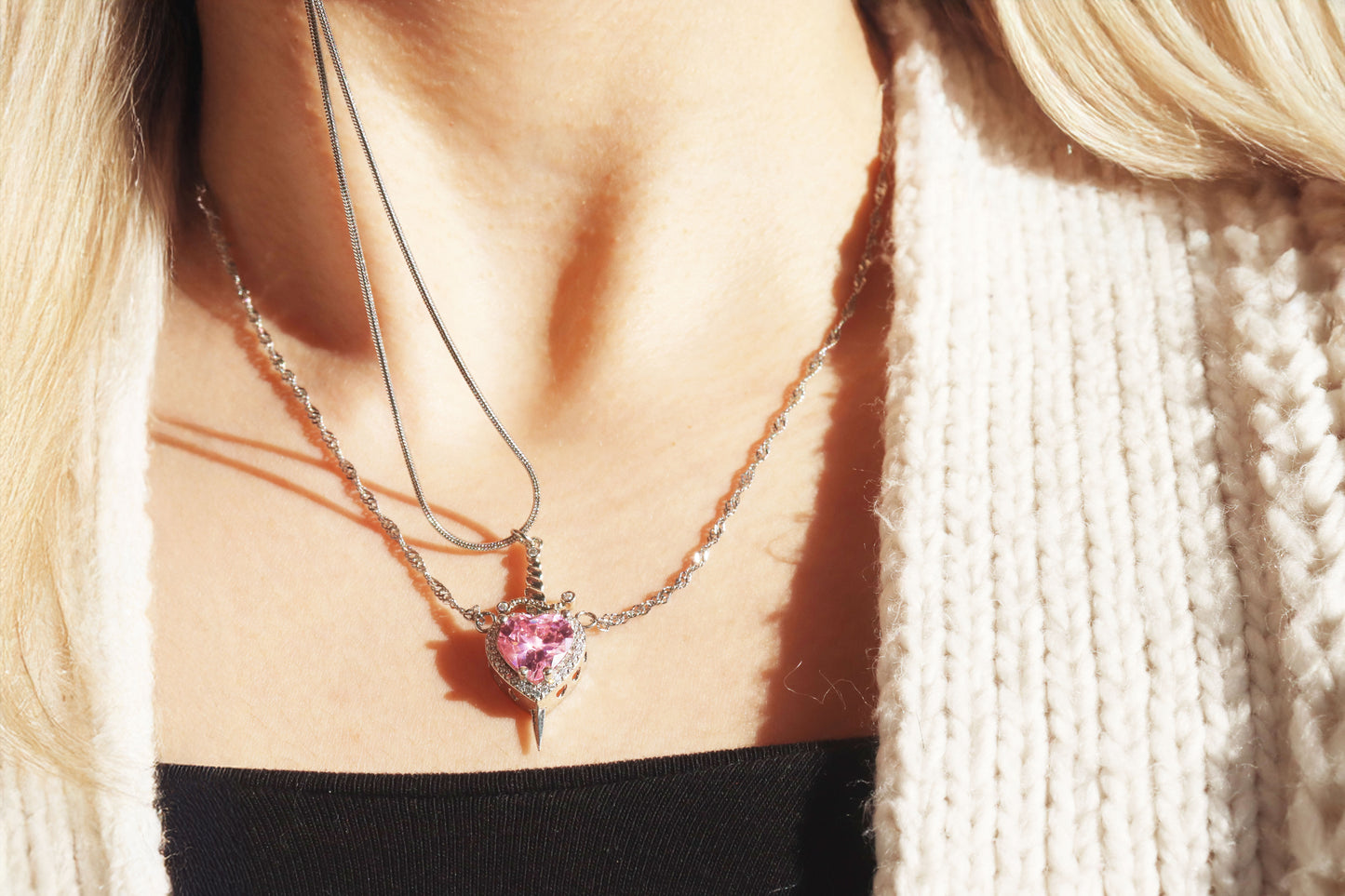 Heart & Sword Necklaces