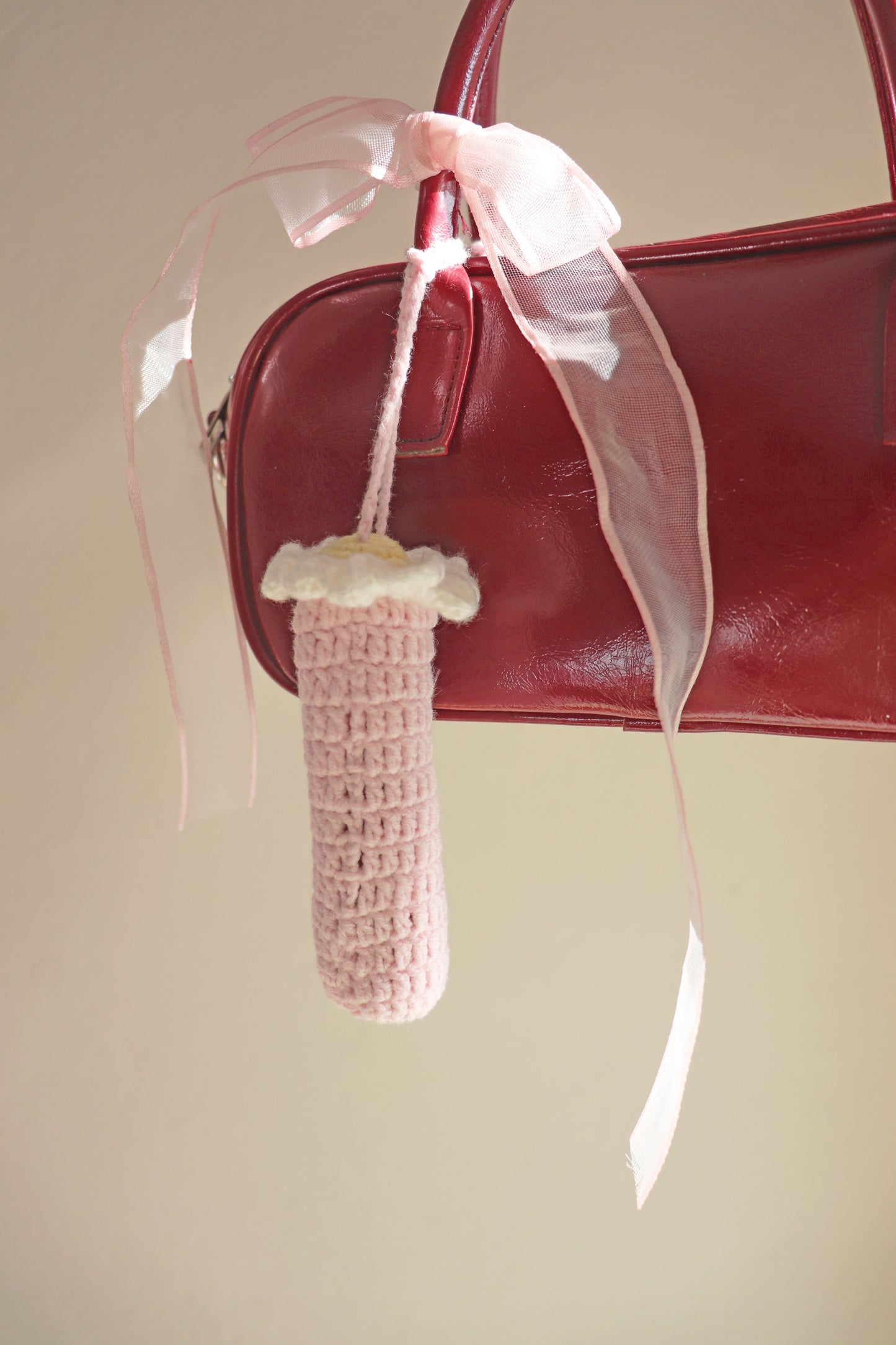 Crochet Lipstick Bag Charm