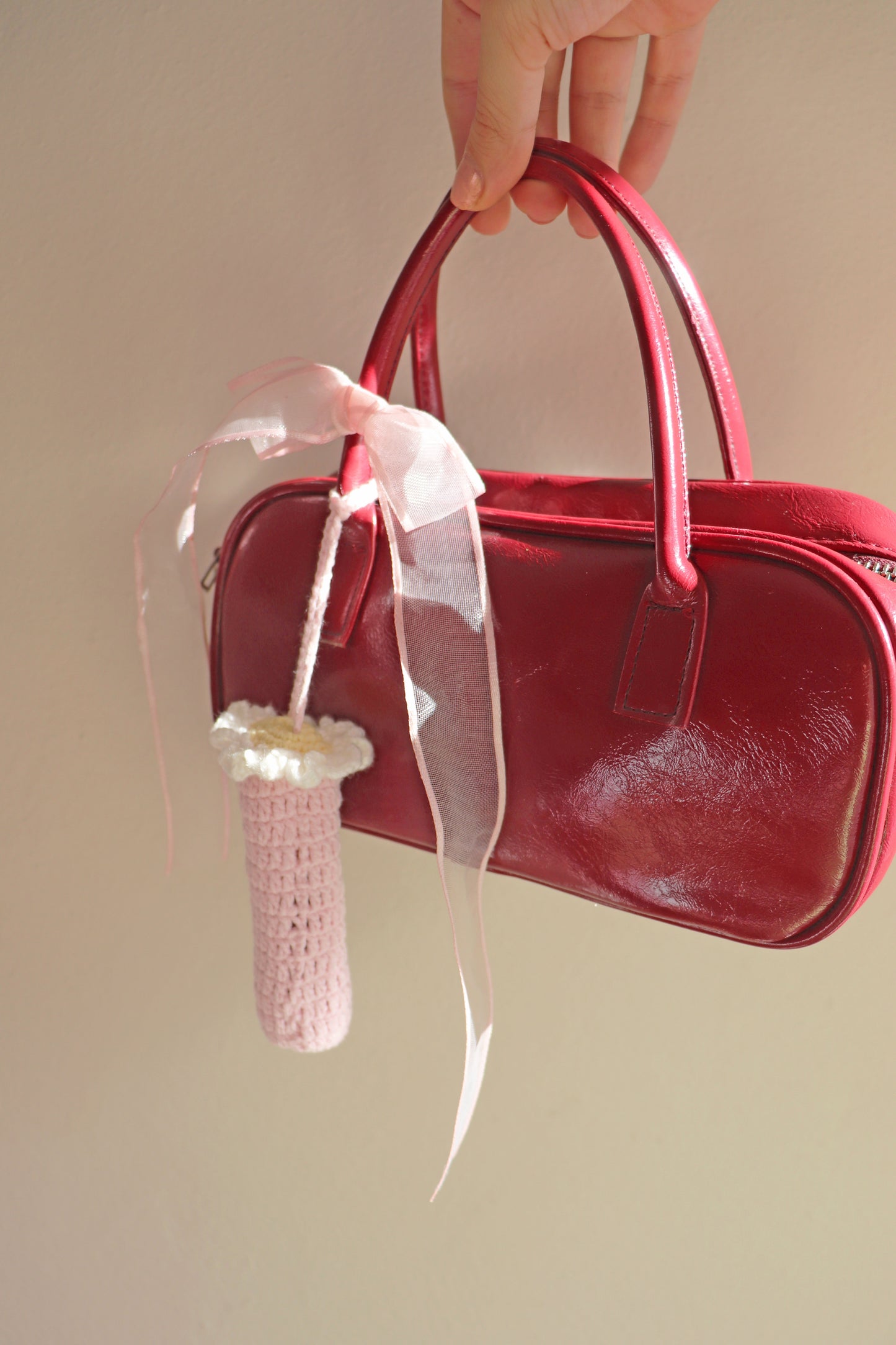 Crochet Lipstick Bag Charm