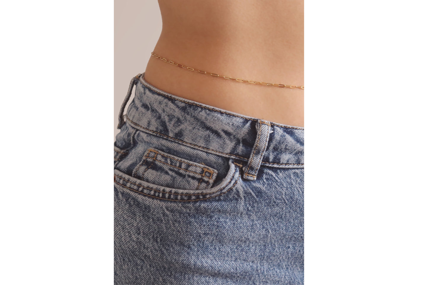 Paperclip Belly Chain | Steel