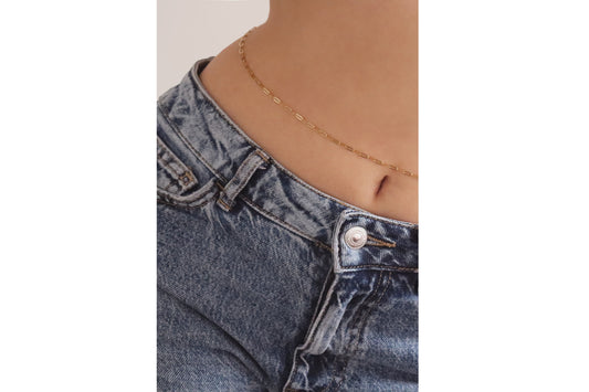 Paperclip Belly Chain | Steel