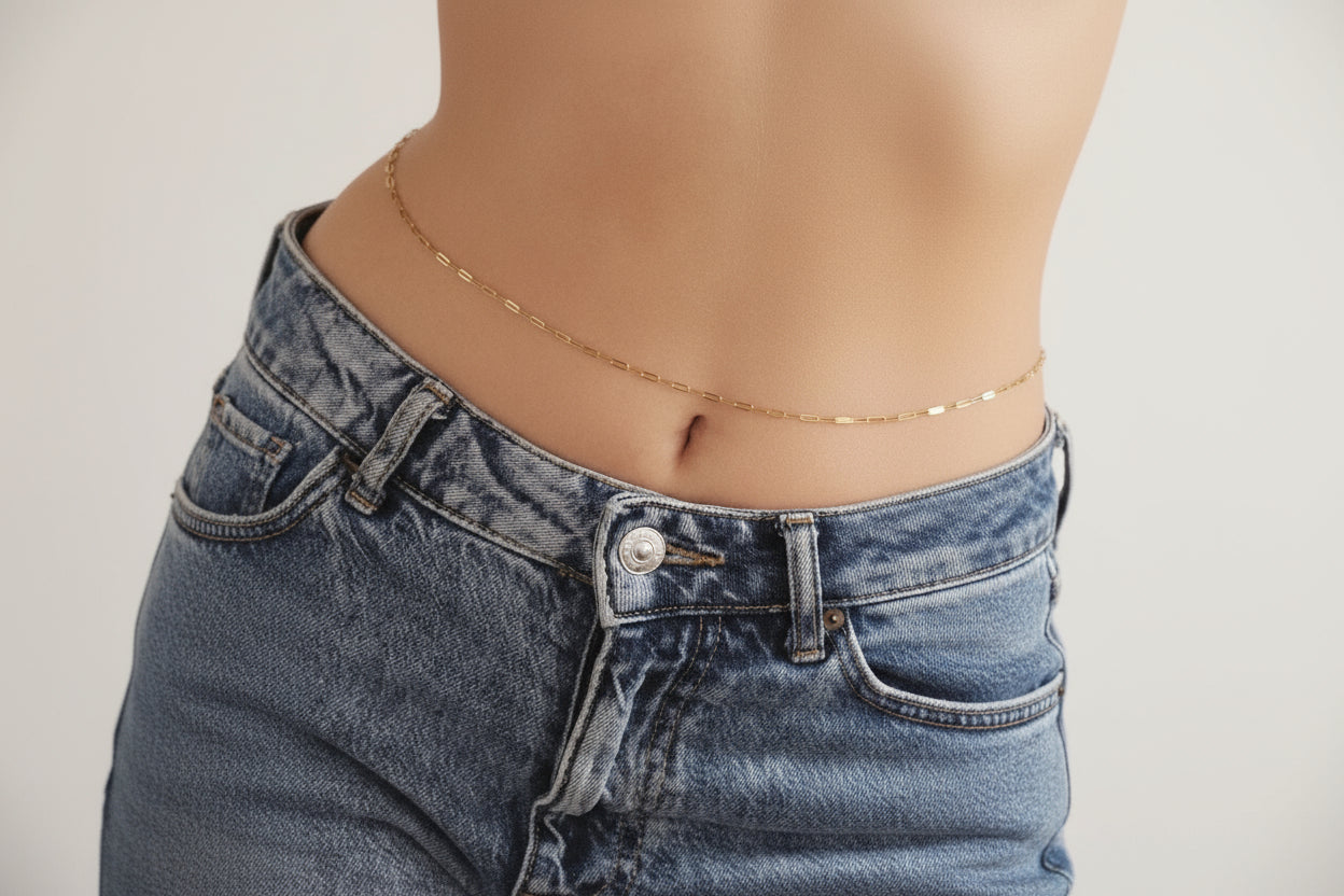 Paperclip Belly Chain | Steel