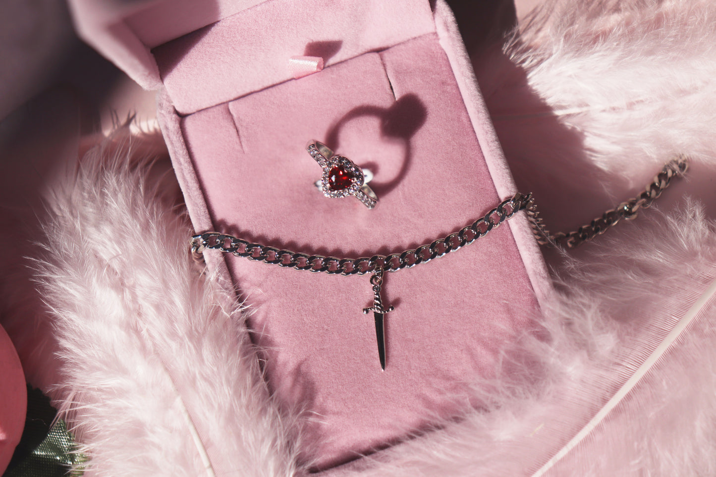 Heart Ring & Sword Bracelet