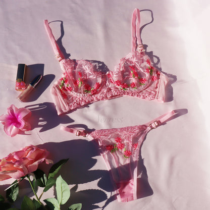 Cherry Blossom Lingerie Set