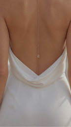 Letter Charm Back & Lariat Necklace