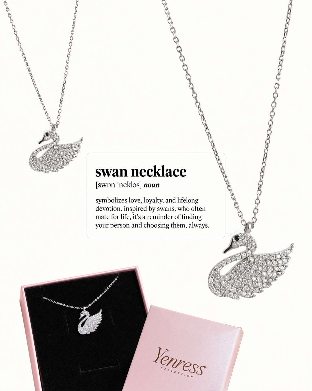 Swan 925 Sterling Silver Necklace