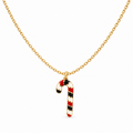 Candy Cane 925 Sterling Silver Necklace