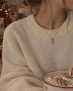 Candy Cane 925 Sterling Silver Necklace