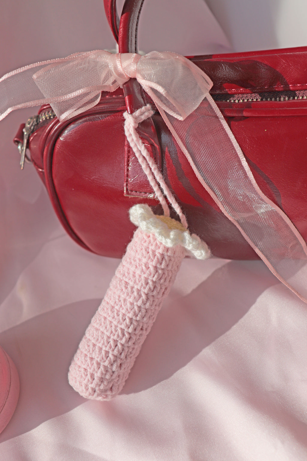 Crochet Lipstick Bag Charm