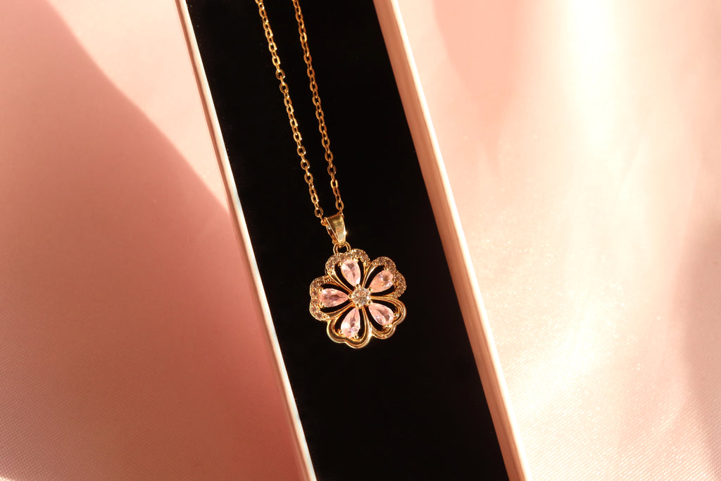 Pink Sundrop Necklace