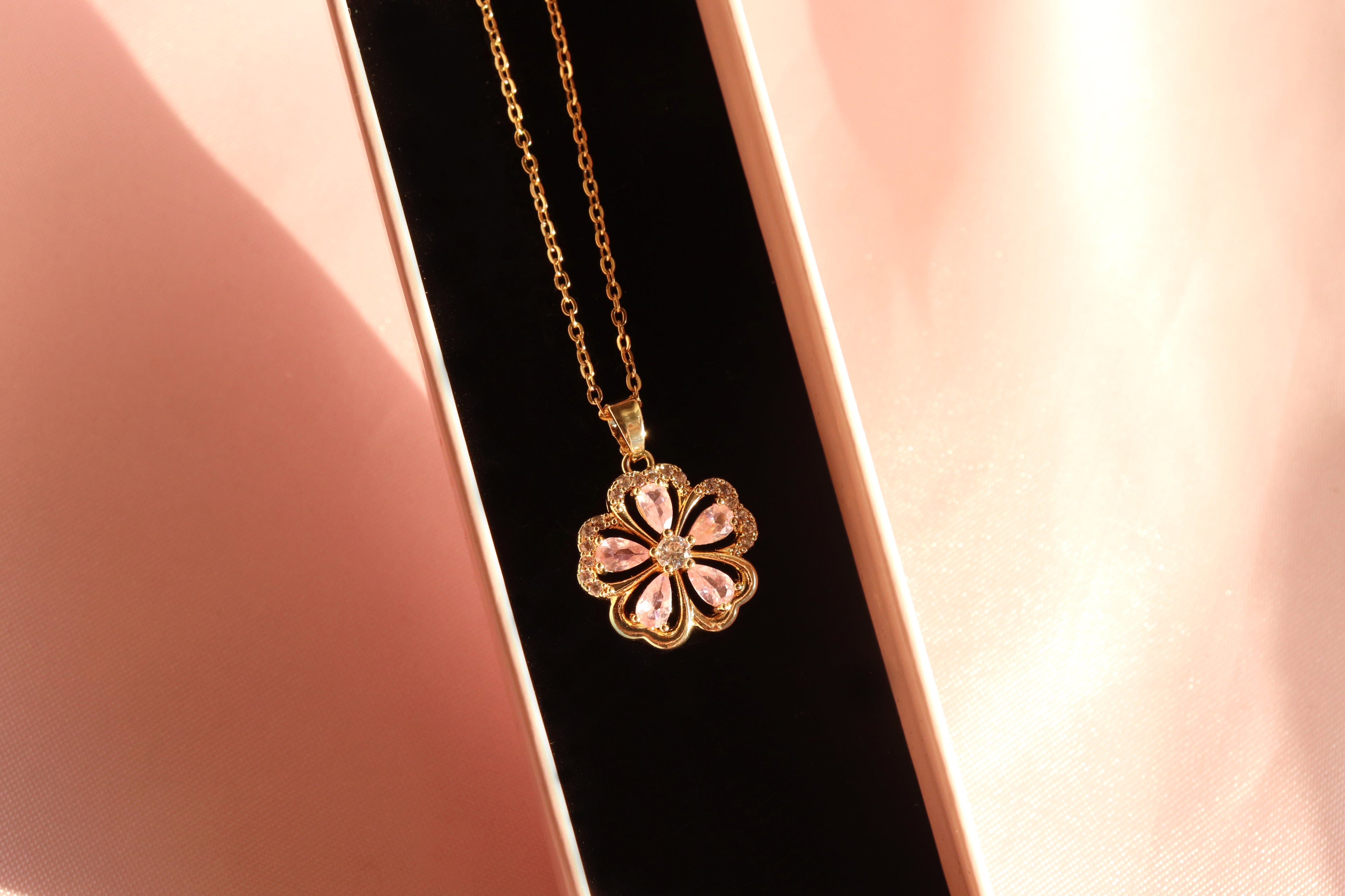 Pink Sundrop Necklace
