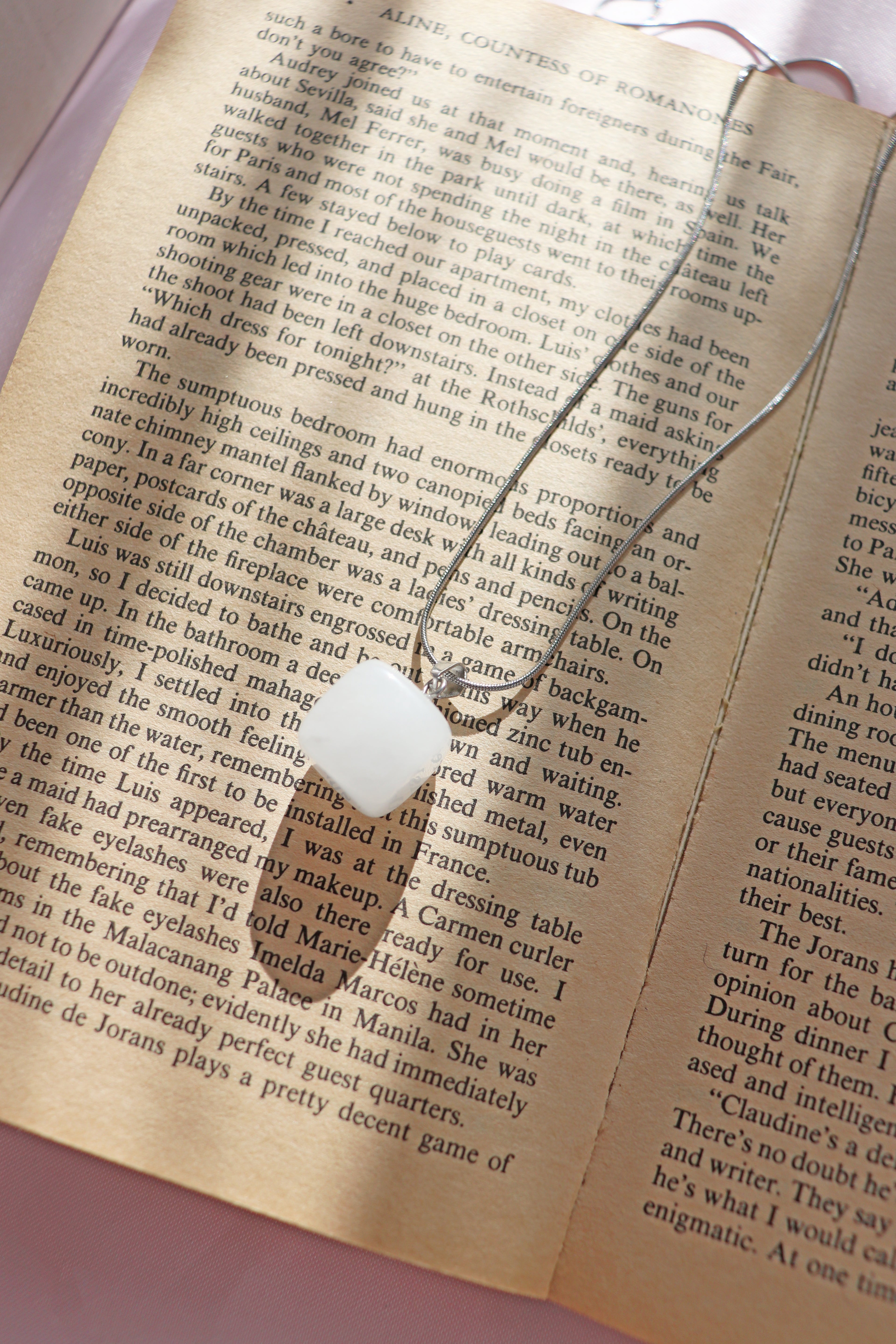Moonstone Ice Cube Necklace