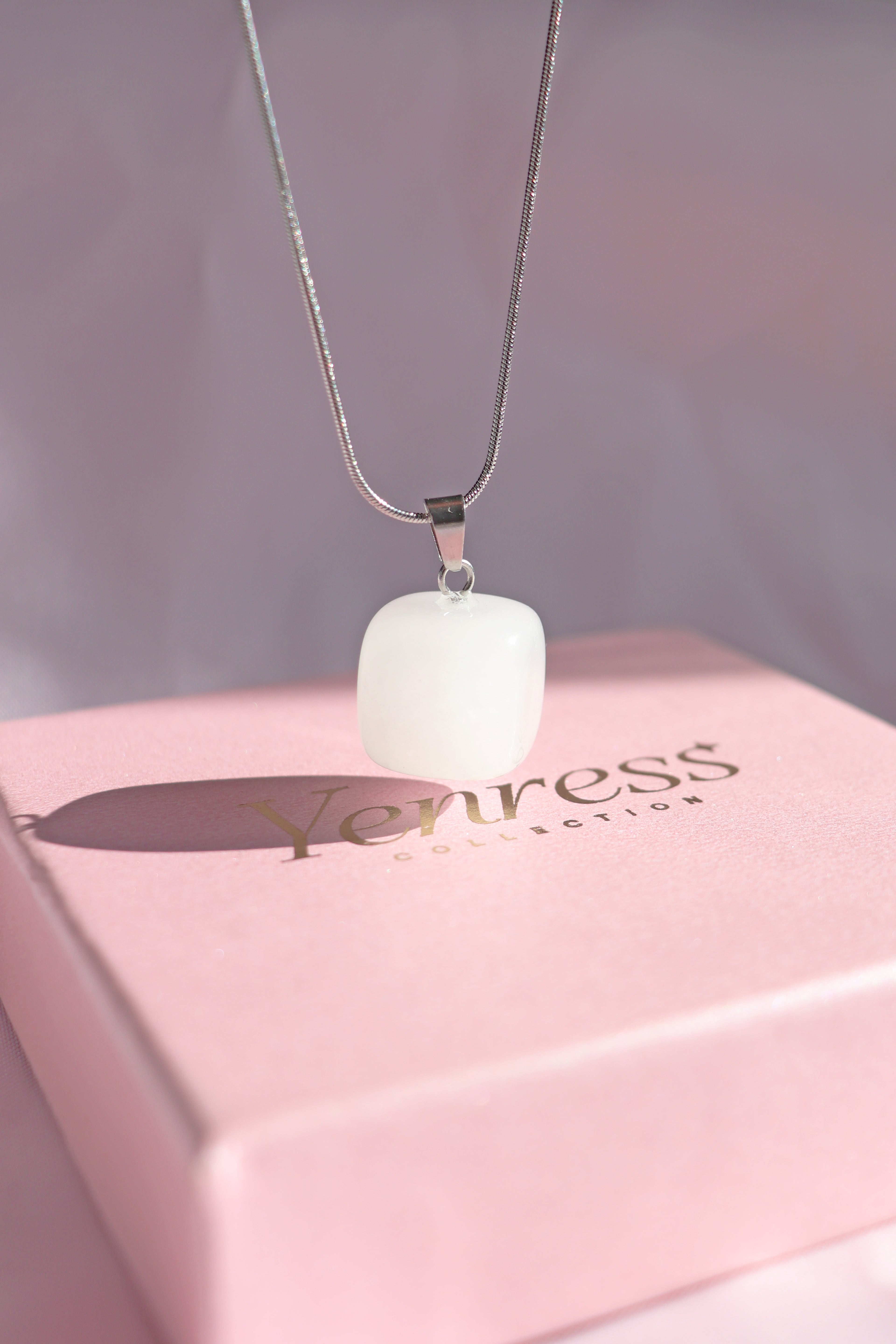 Moonstone Ice Cube Necklace