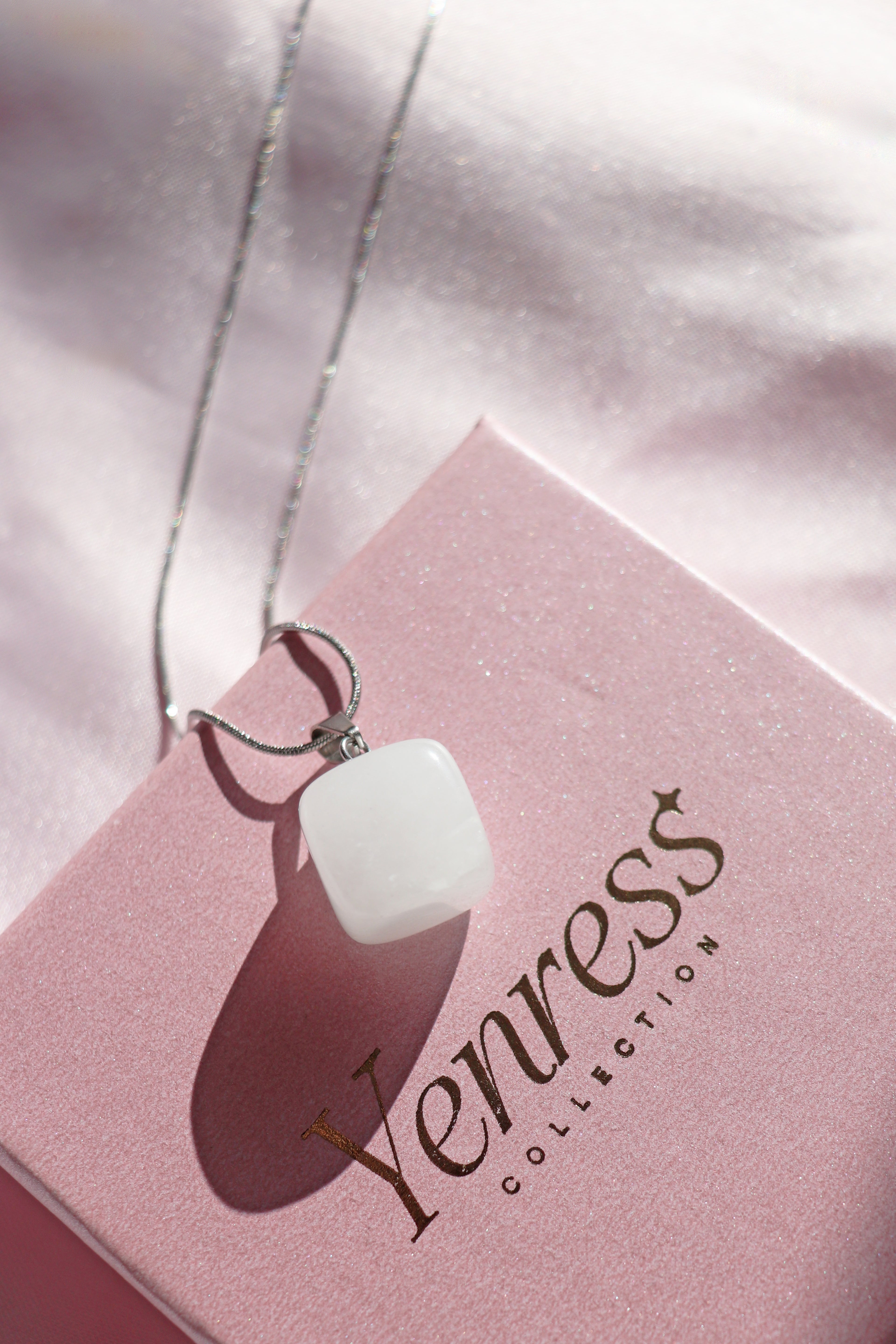Moonstone Ice Cube Necklace