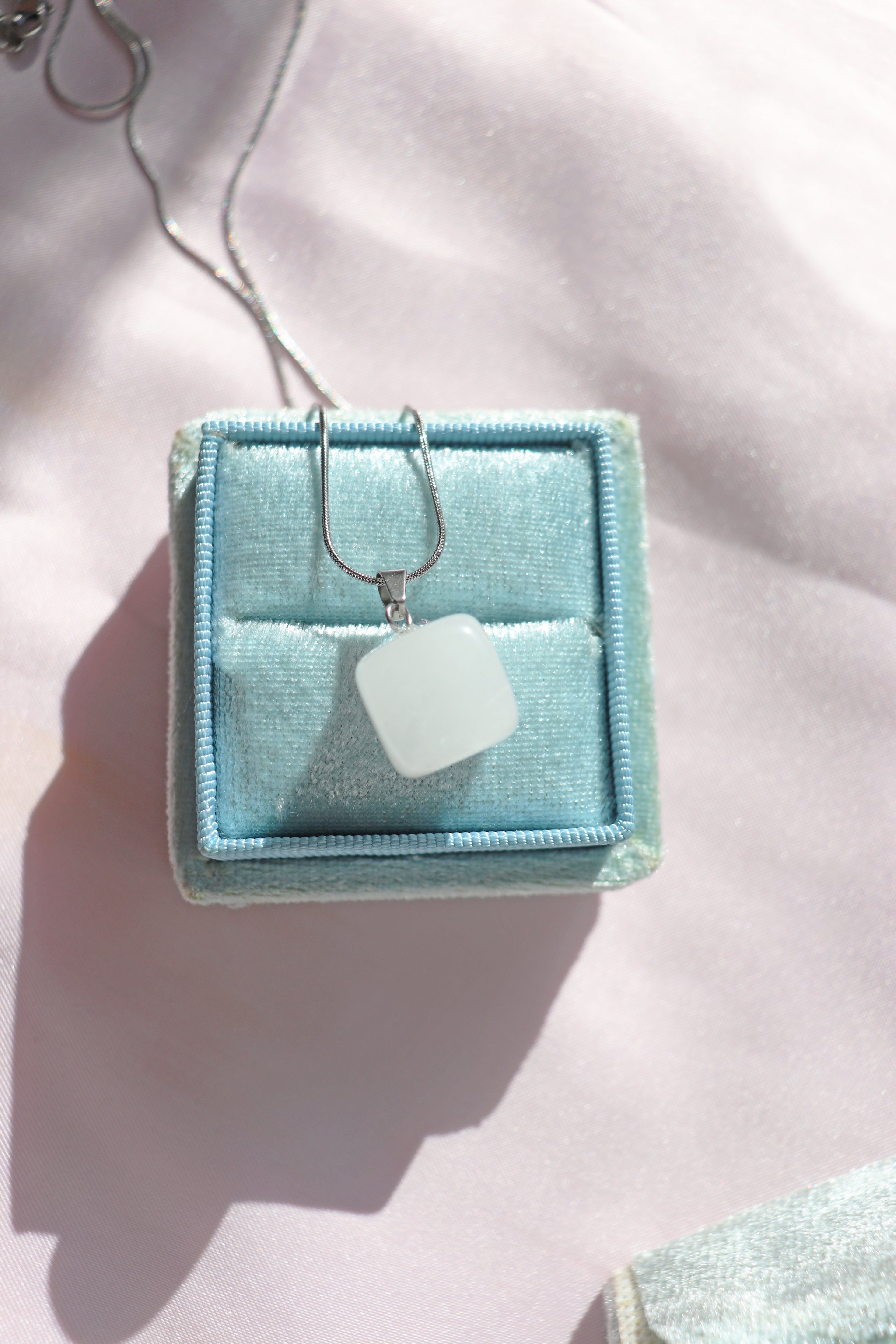 Moonstone Ice Cube Necklace