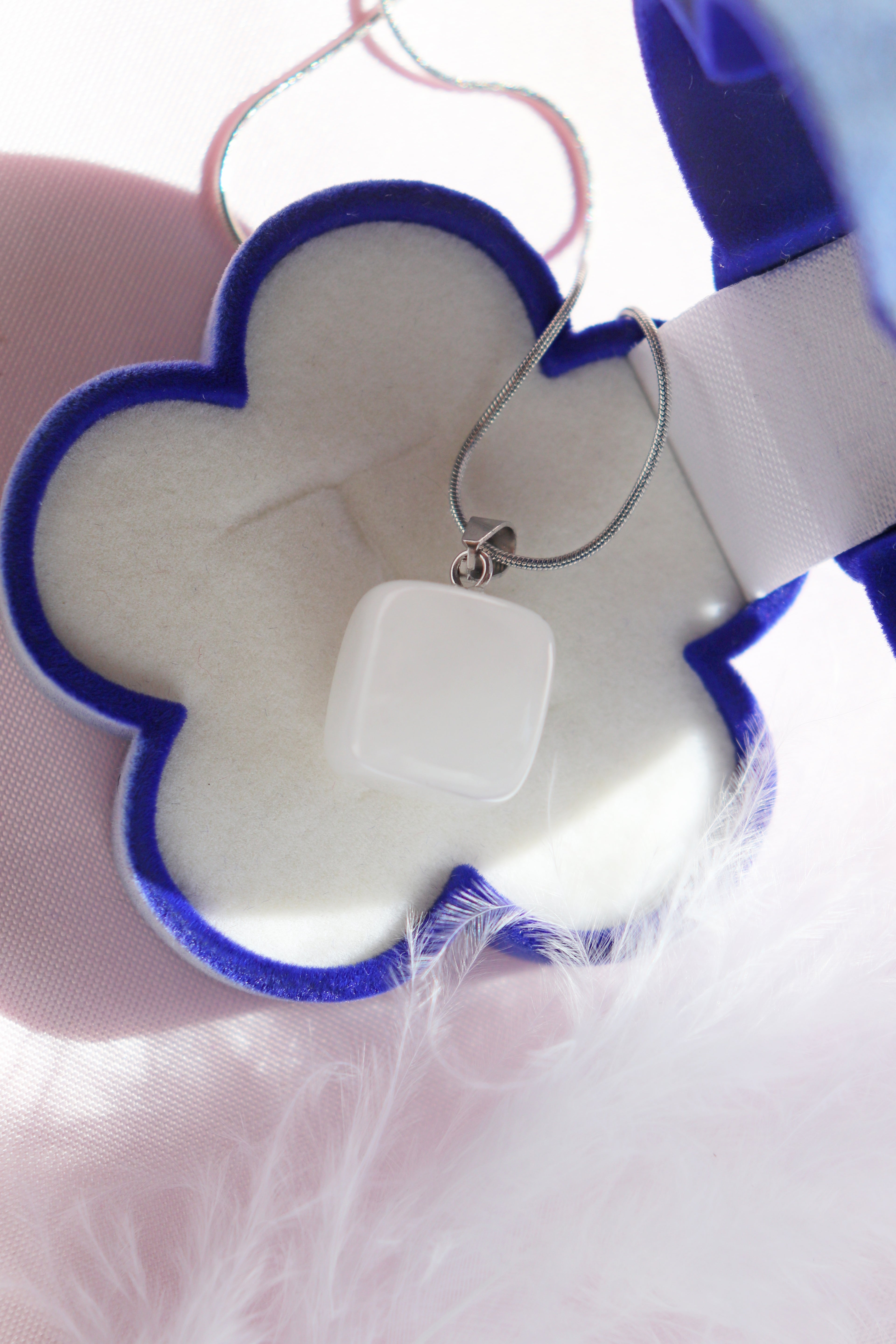 Moonstone Ice Cube Necklace
