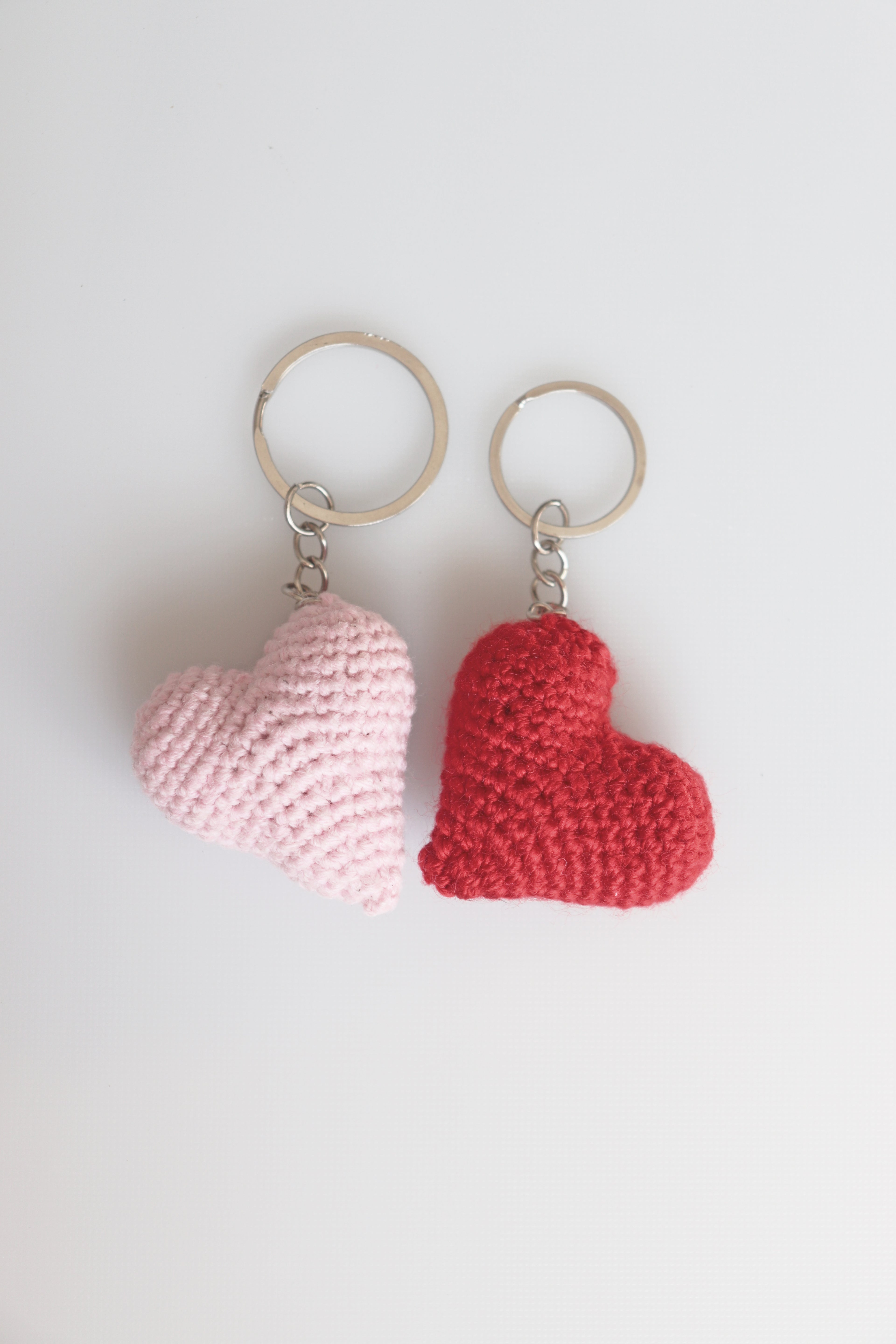 Crochet Heart Keychain