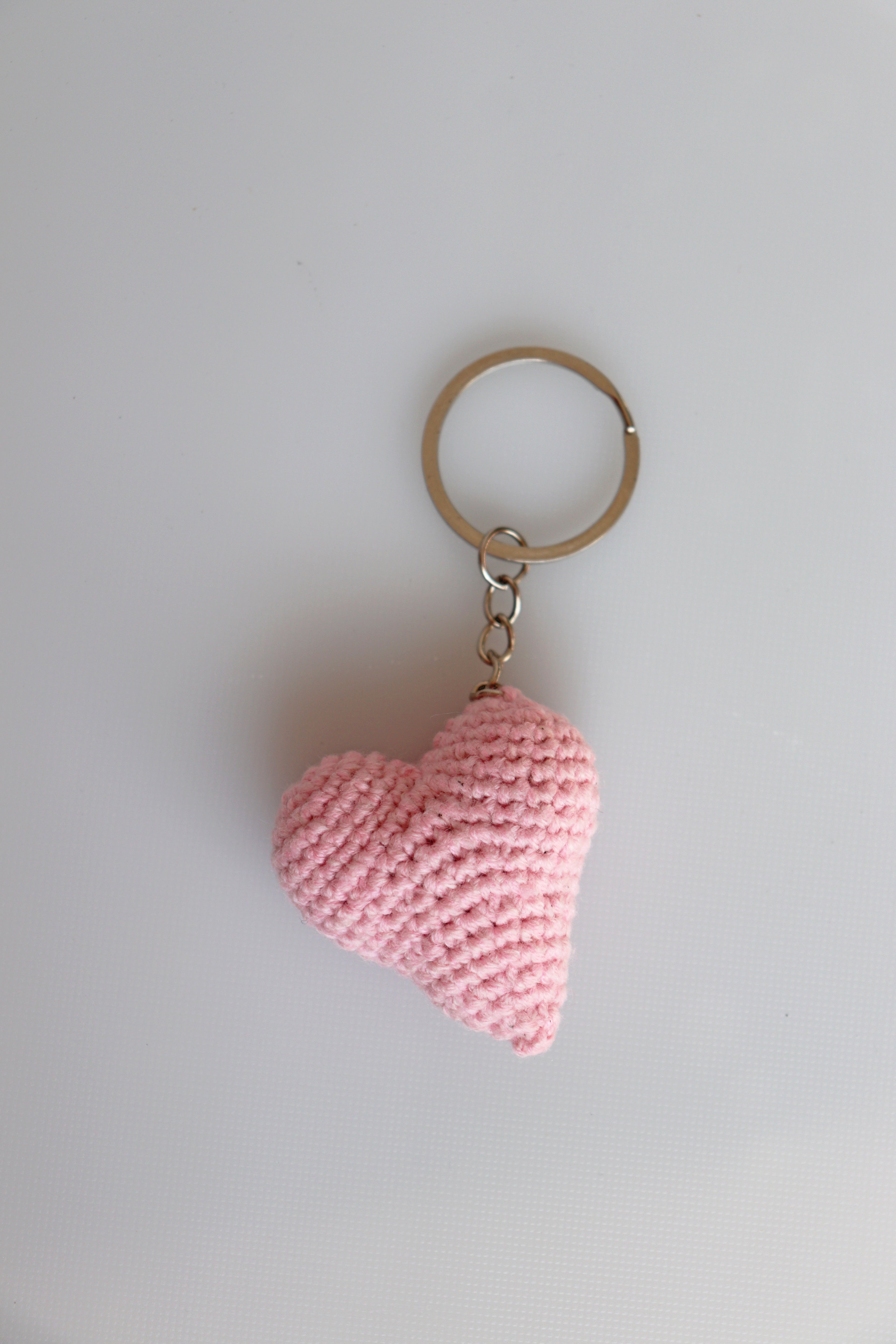 Crochet Heart Keychain