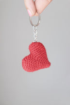 Crochet Heart Keychain