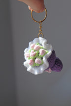 Tiny Crochet Flower Keychain