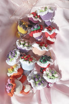 Tiny Crochet Flower Keychain