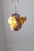 Tiny Crochet Flower Keychain
