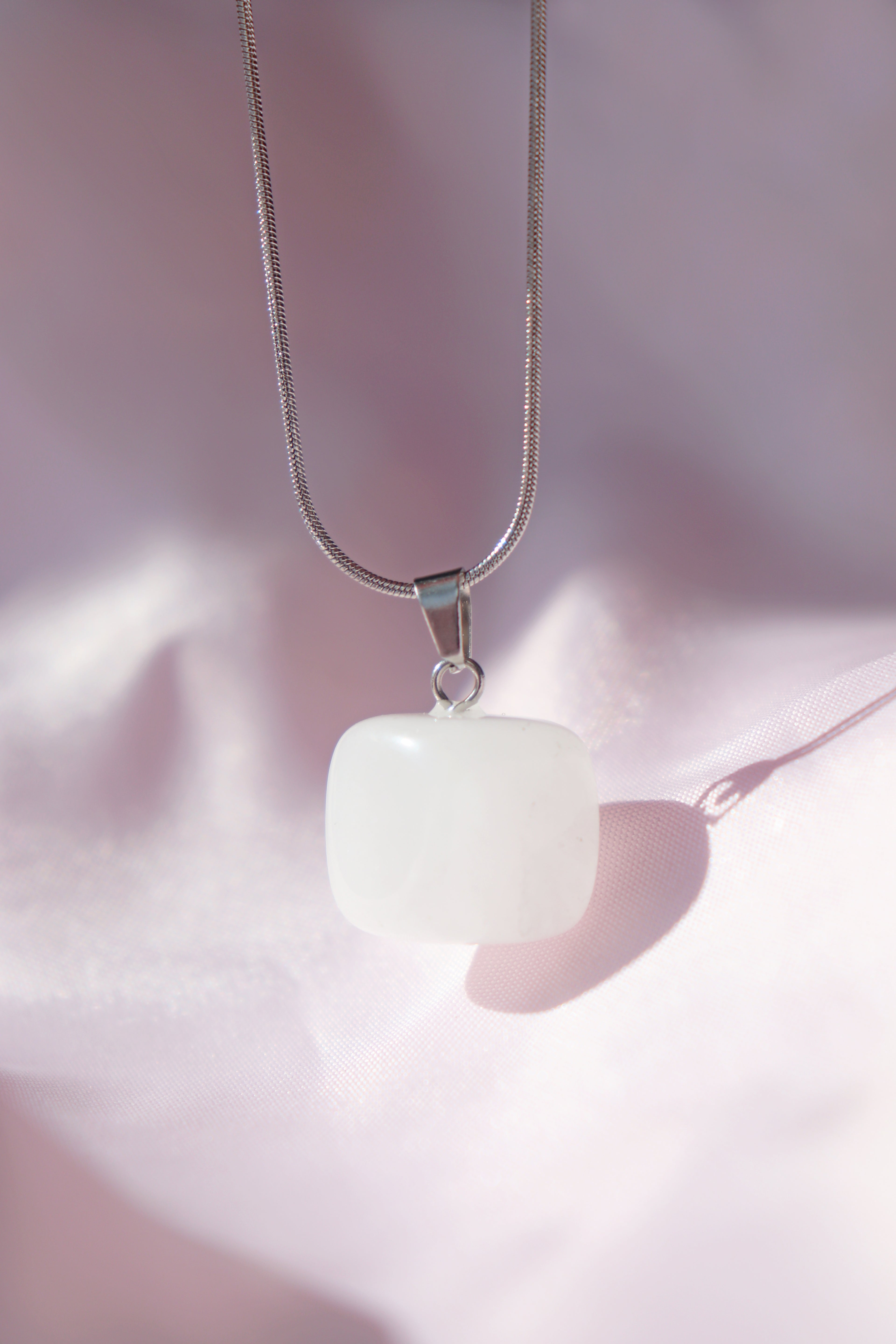 Moonstone Ice Cube Necklace