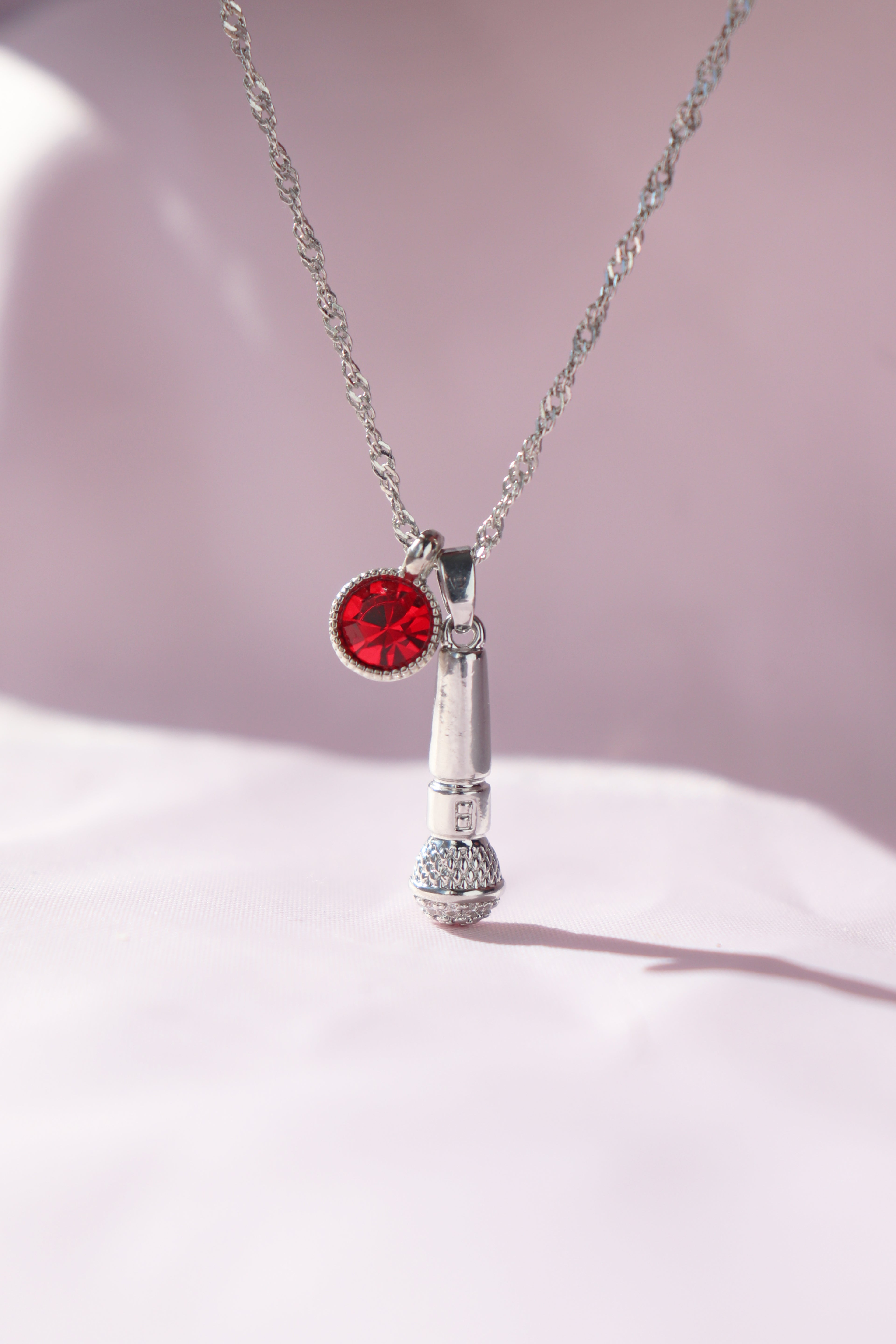 Microphone Charm Necklace
