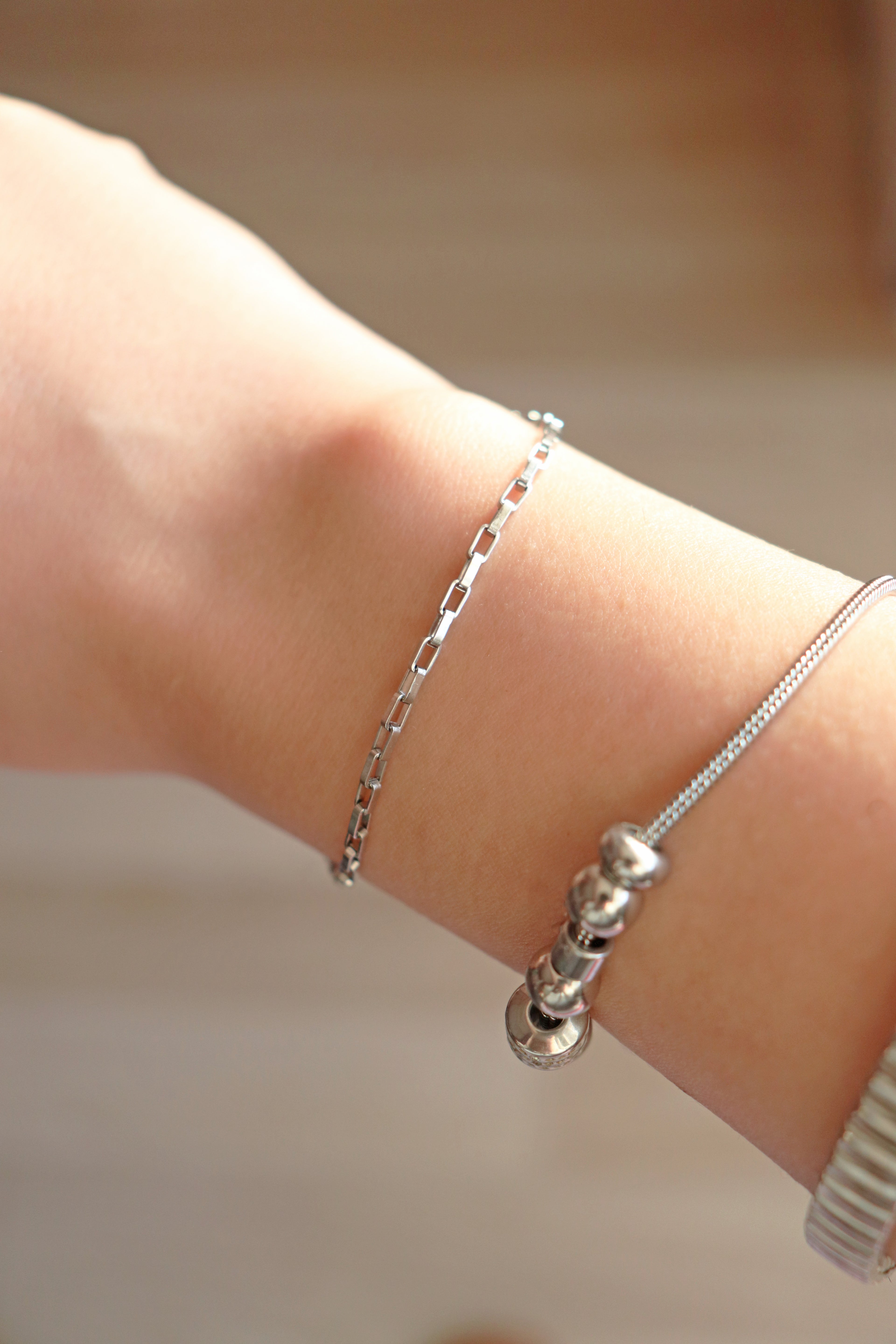 Clove Rectangle Link Chain Bracelet