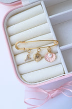 Custom Charm Safety Pin Brooch