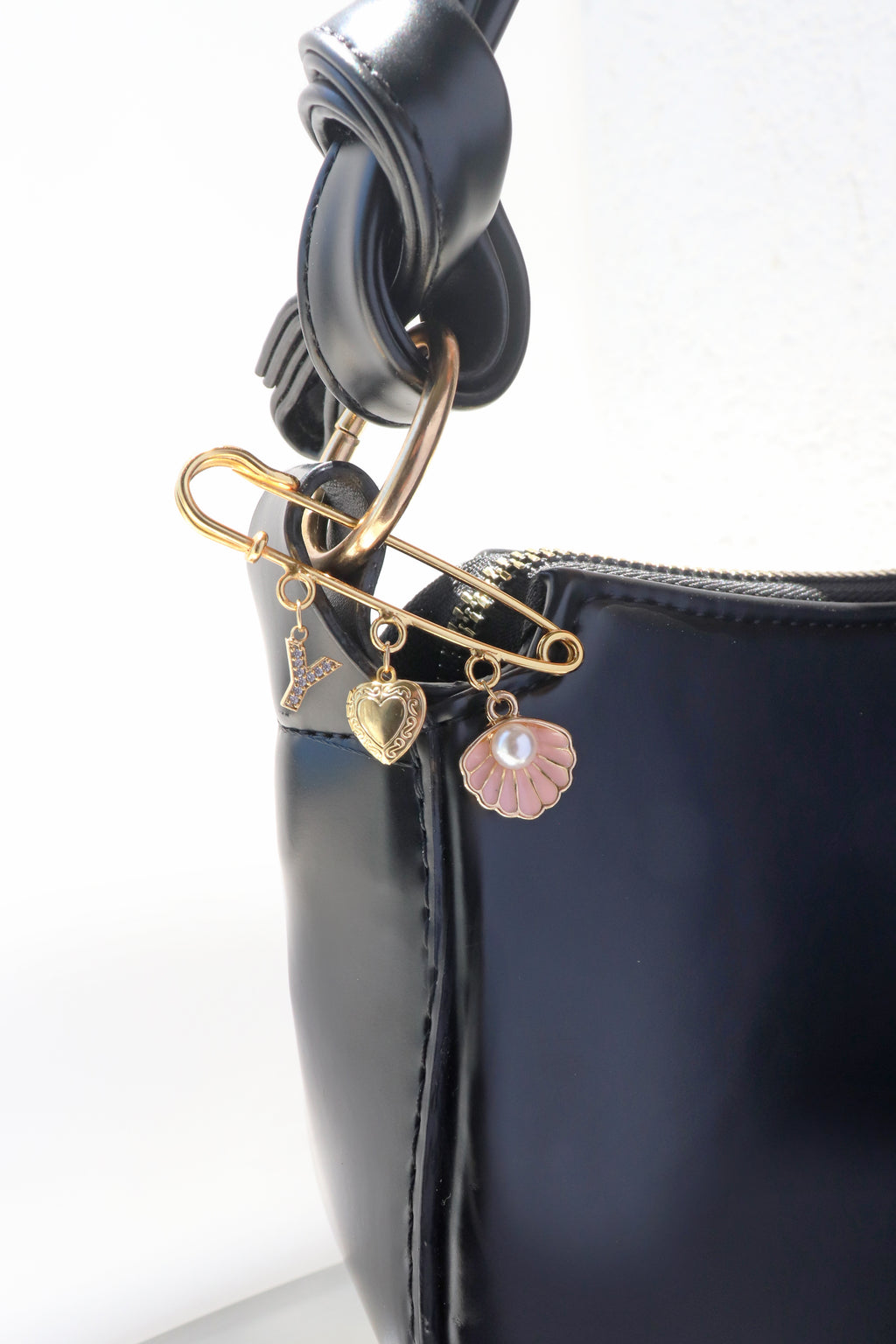 Custom Charm Safety Pin Brooch