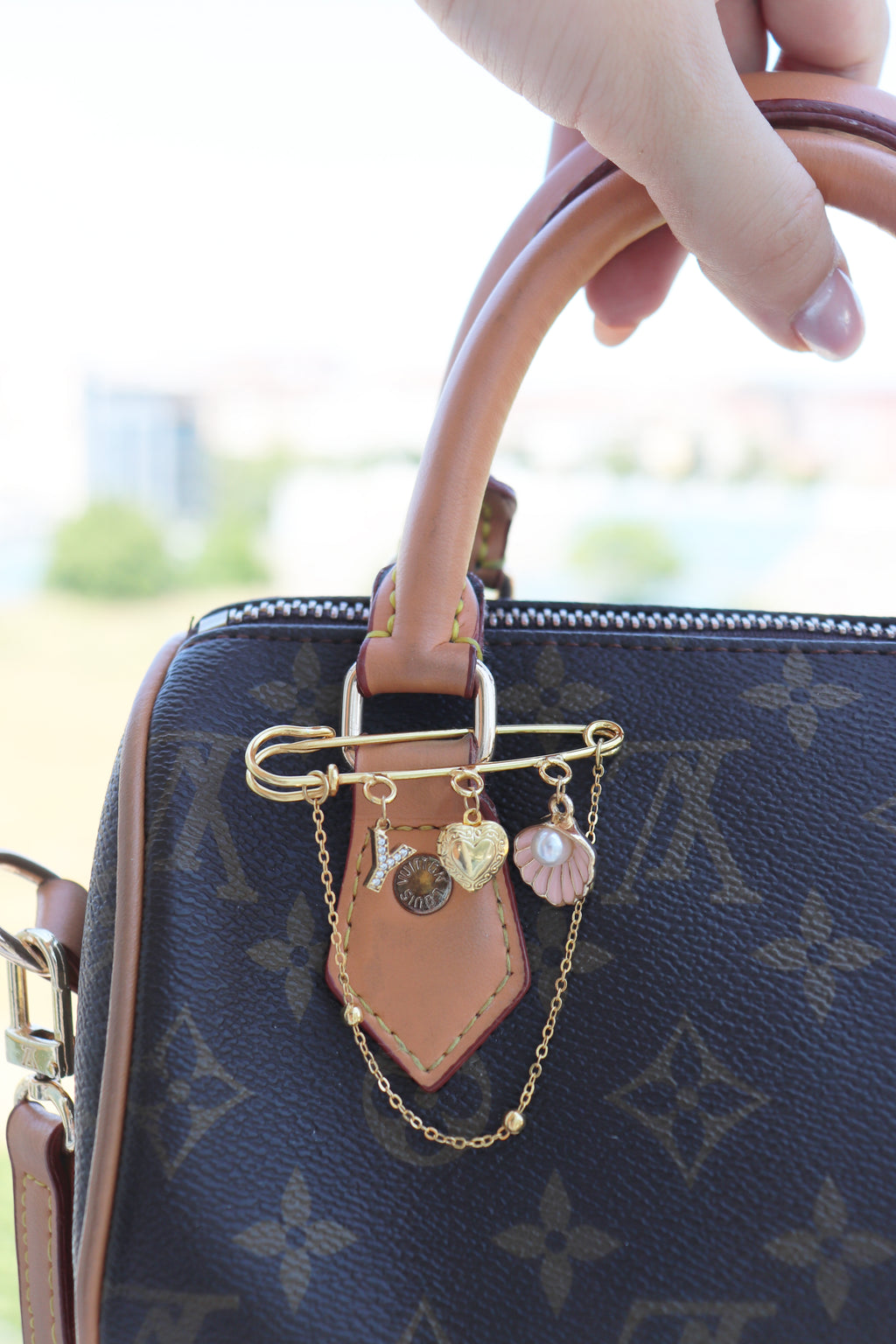 Custom Charm Safety Pin Brooch
