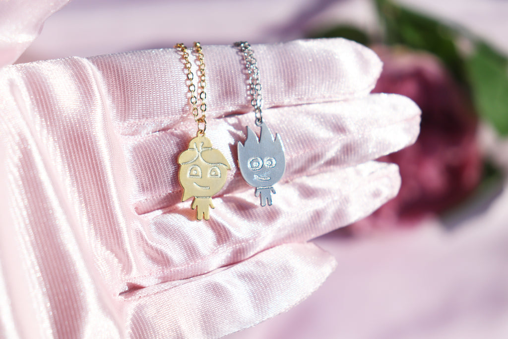 Fireboy and Watergirl Necklaces (2 Pieces)