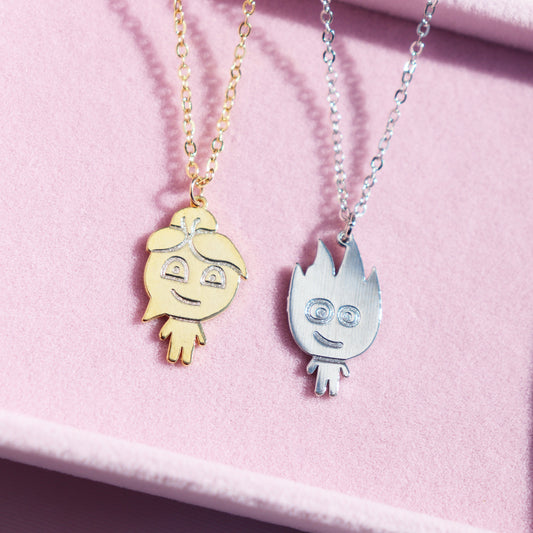 Fireboy and Watergirl Necklaces (2 Pieces)