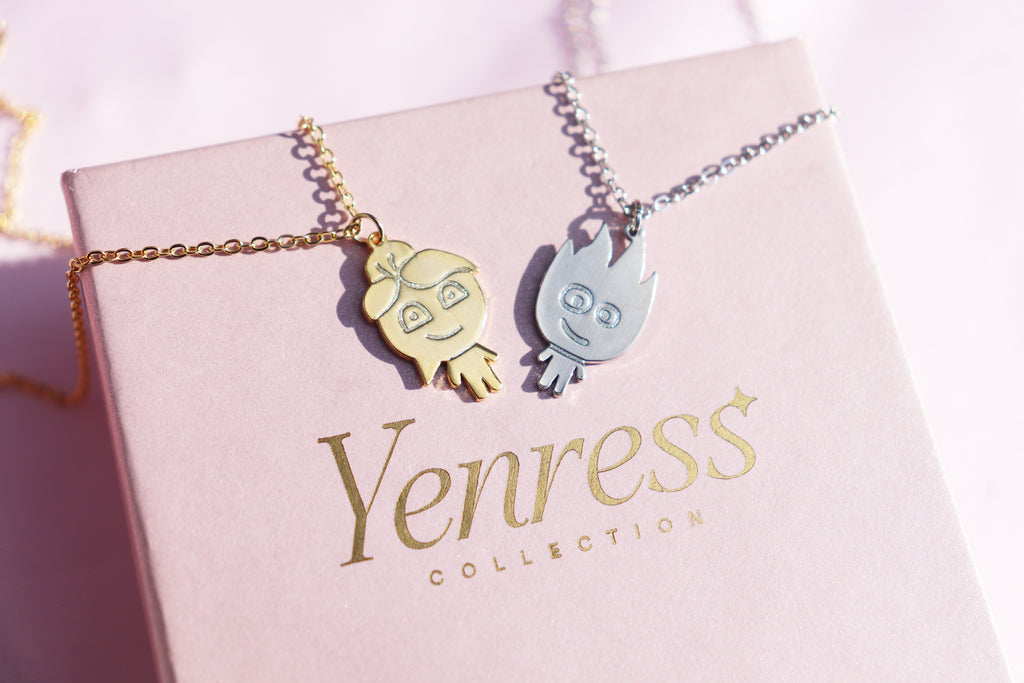 Fireboy and Watergirl Necklaces (2 Pieces)